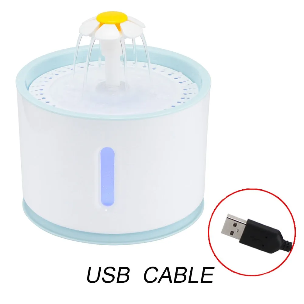 2.4L Automatic Pet Water Fountain with LED Night-Light