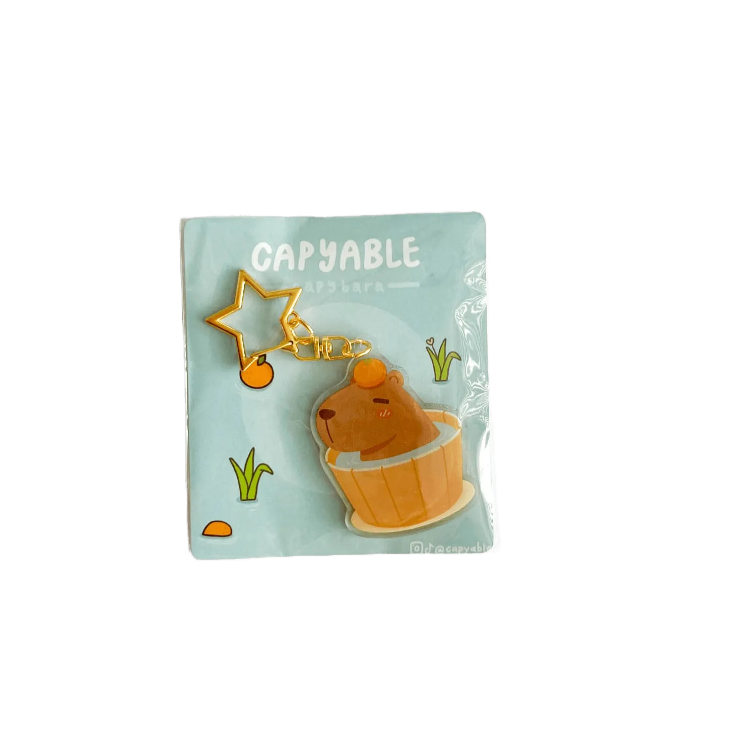 Acrylic Keychain - Capybara in Onsen