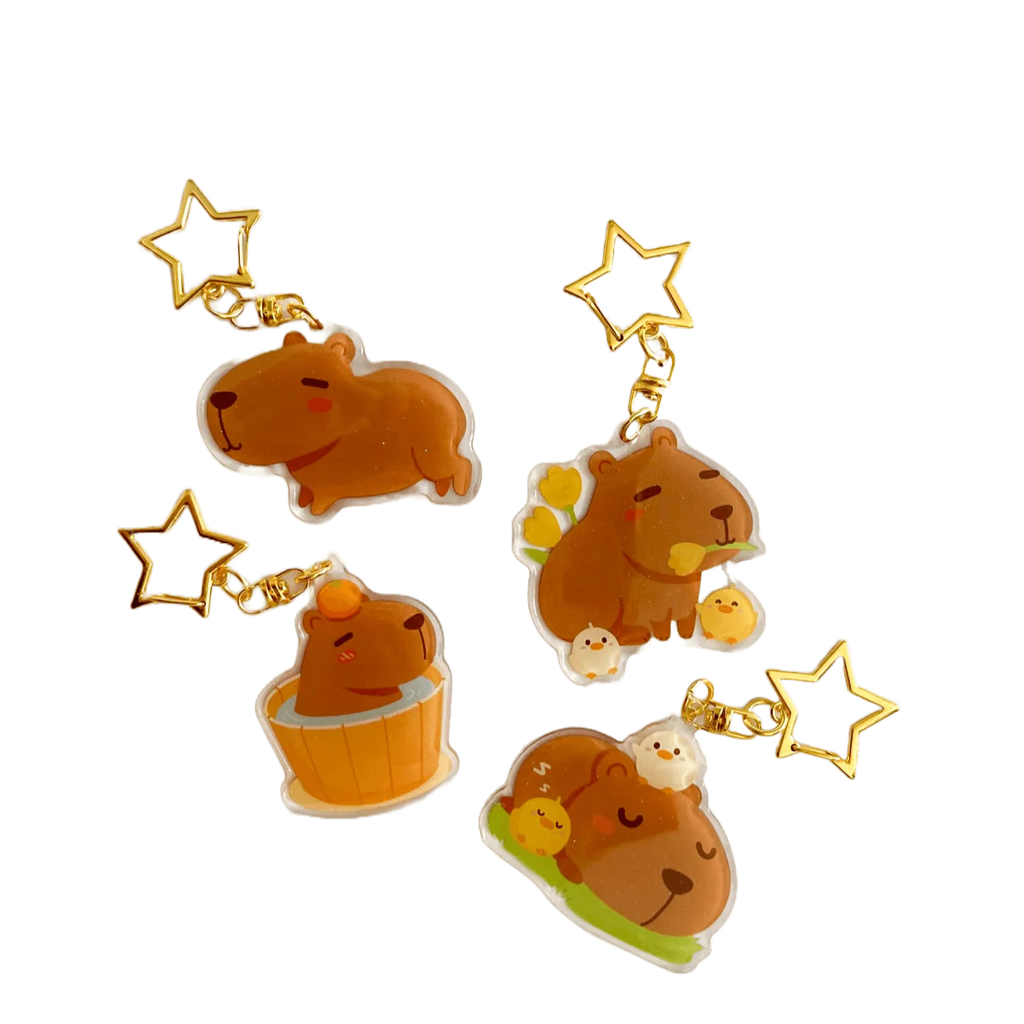 Acrylic Keychain - Capybara in Onsen