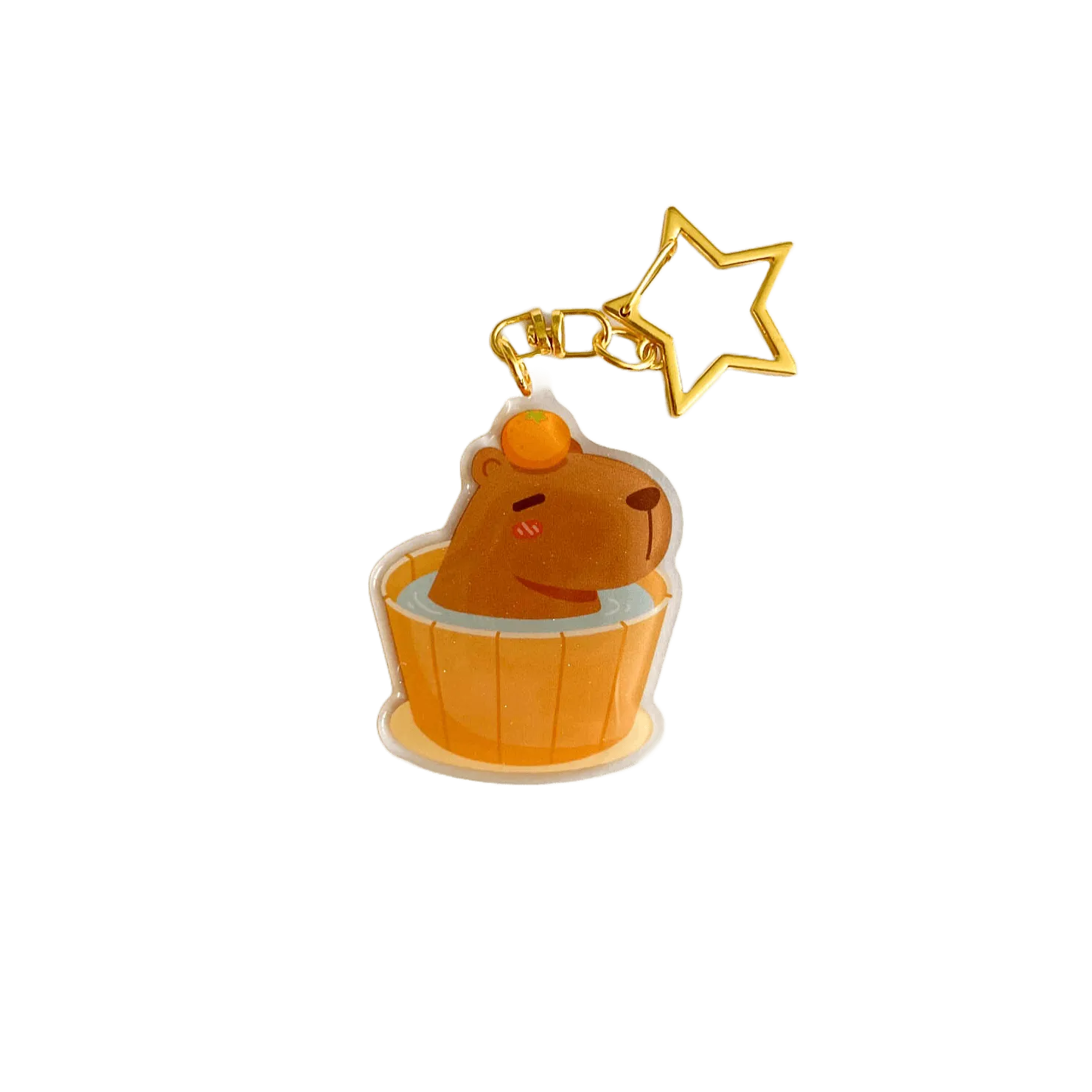 Acrylic Keychain - Capybara in Onsen