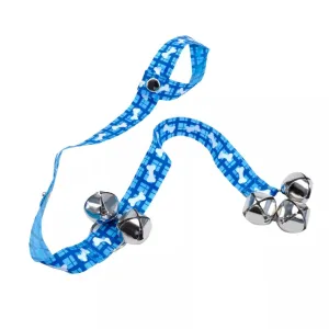 Advance Dog Potty Training Bells, Blue Plaid Bones