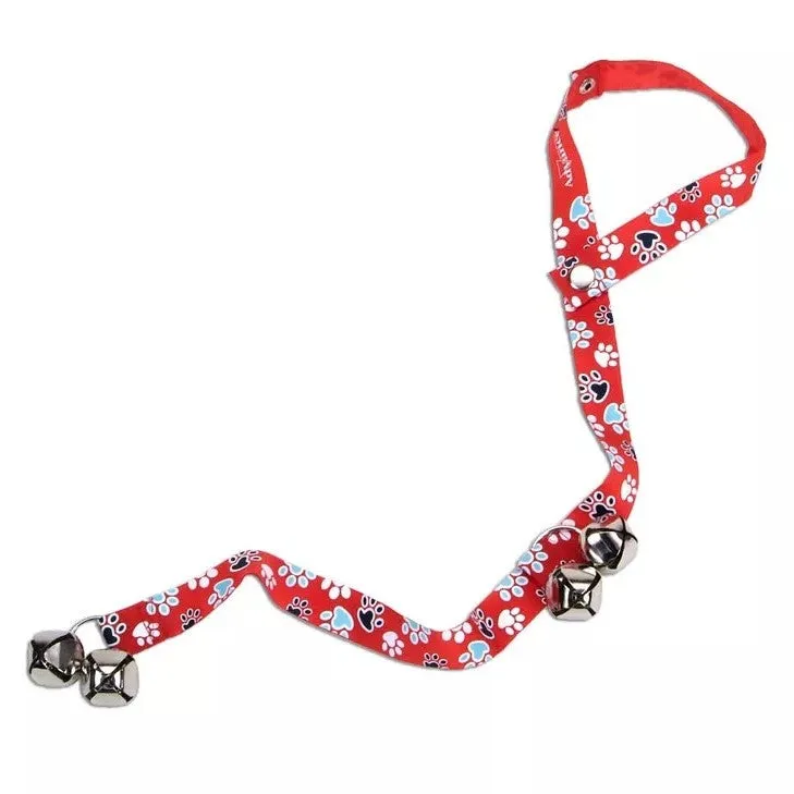 Advance Dog Potty Training Bells, Red with Paws