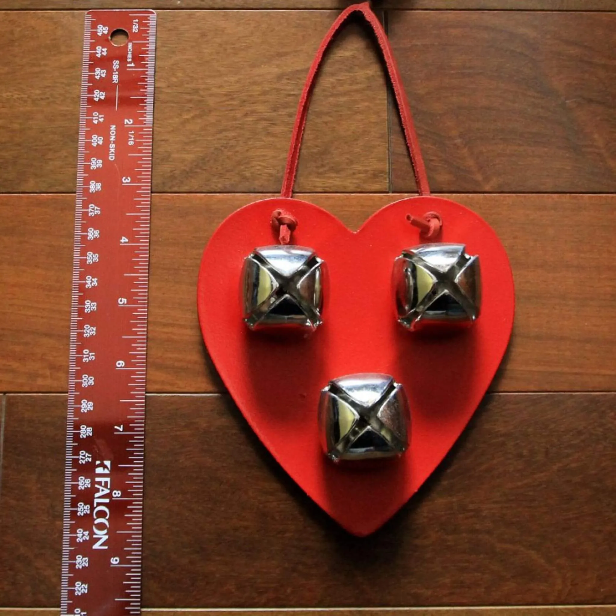 Bell Door Hanger - Leather Heart