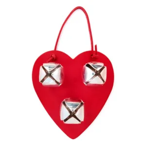 Bell Door Hanger - Leather Heart