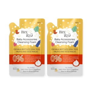 BzuBzu Baby Accessories Cleansing Foam Lemon 400ML Refill Twin Pack