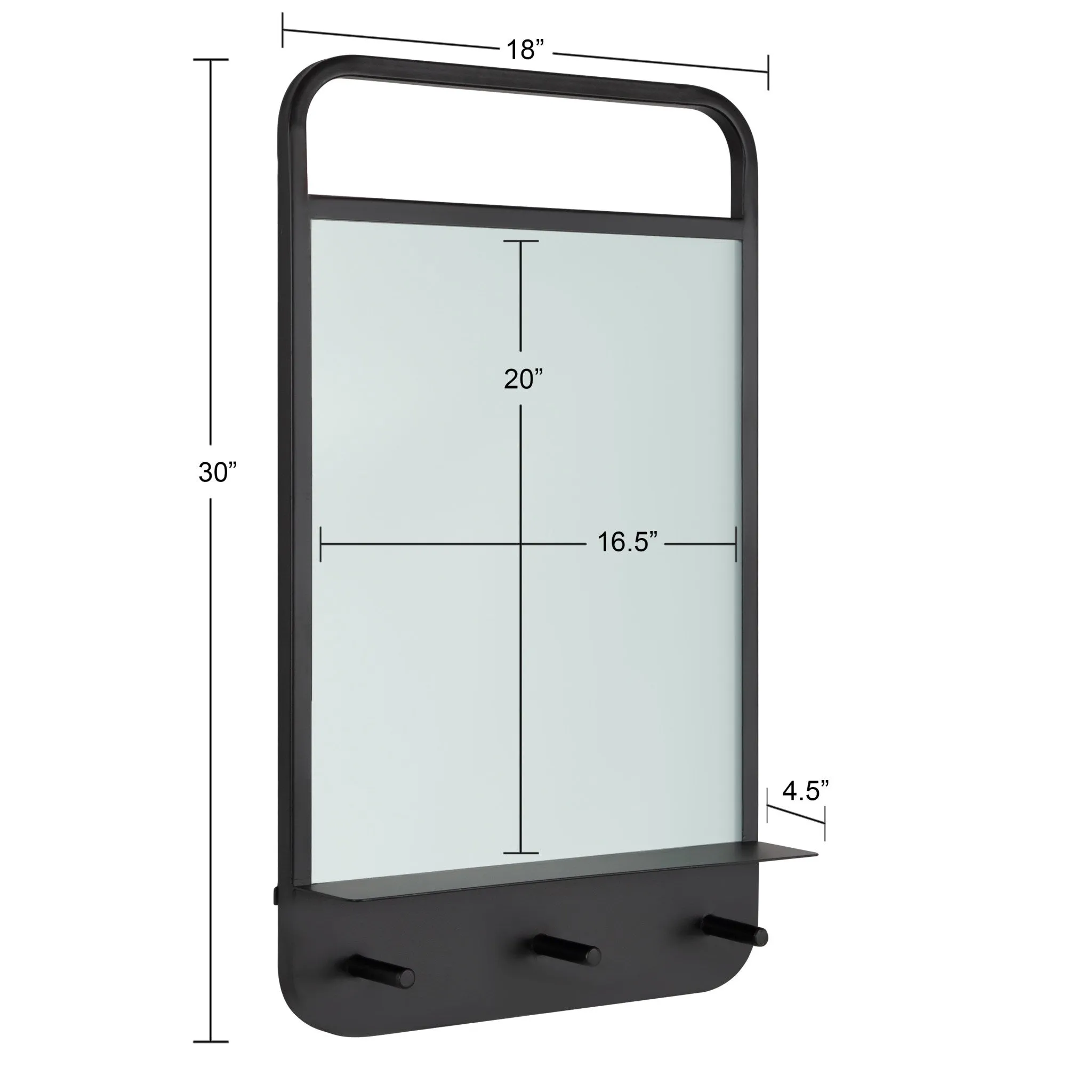 Decatur Hanging Wall Organizer with Hooks