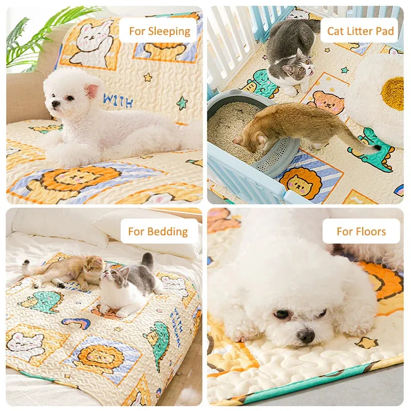 Dog Mats for Floors - Pet Playpen Kennel Crates Mat, Cat Puppy Cushion, Reusable Washable Training Pee Pads, Travel Car Mats for Dogs