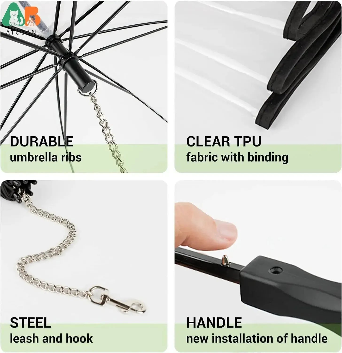 Dog Umbrella with Leash