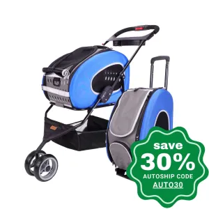 Ibiyaya - 5-in-1 Combo EVA Pet Carrier/Stroller - Blue