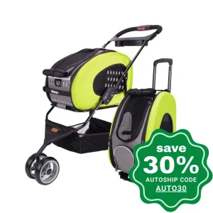 Ibiyaya - 5-in-1 Combo EVA Pet Carrier/Stroller - Green