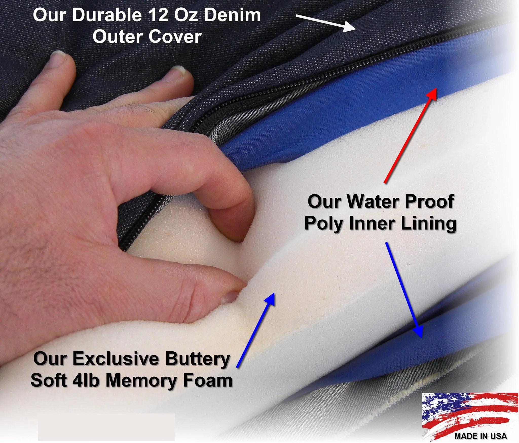 Memory Foam / GEL Memory Foam Pet Bed - Extra Large for Big Dogs & Bigger Dogs
