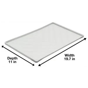 Messy Mutts Silicone Non-Slip Dog Bowl Mat Light Grey