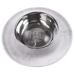 Messy Mutts Silicone Single Feeder Dog Bowl Marble