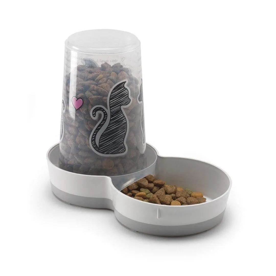 Moderna 'Cats In Love' Cat Food Dispenser
