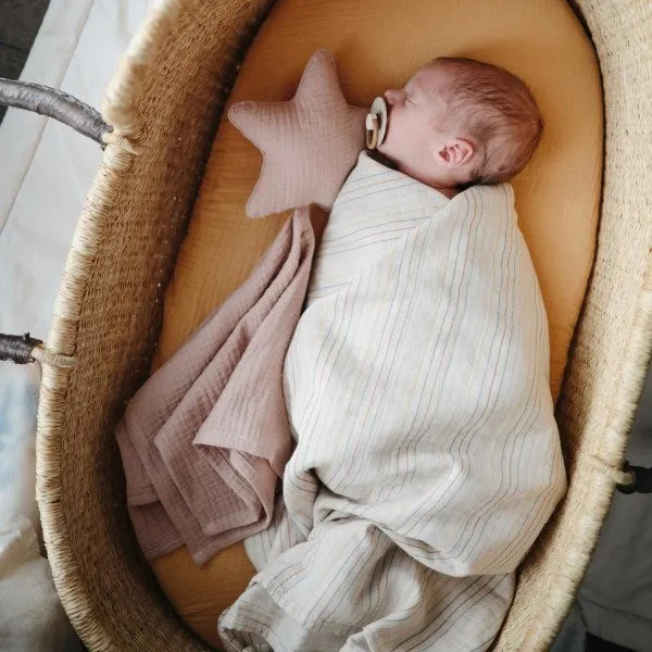 Mushie Moon Lovey Blanket- Primrose