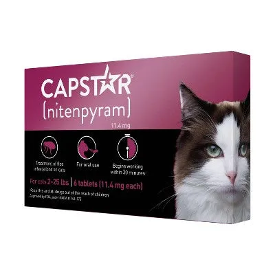 New - Capstar Fast-Acting Oral Flea Treatment for Cats - 2-25 lbs/6ct