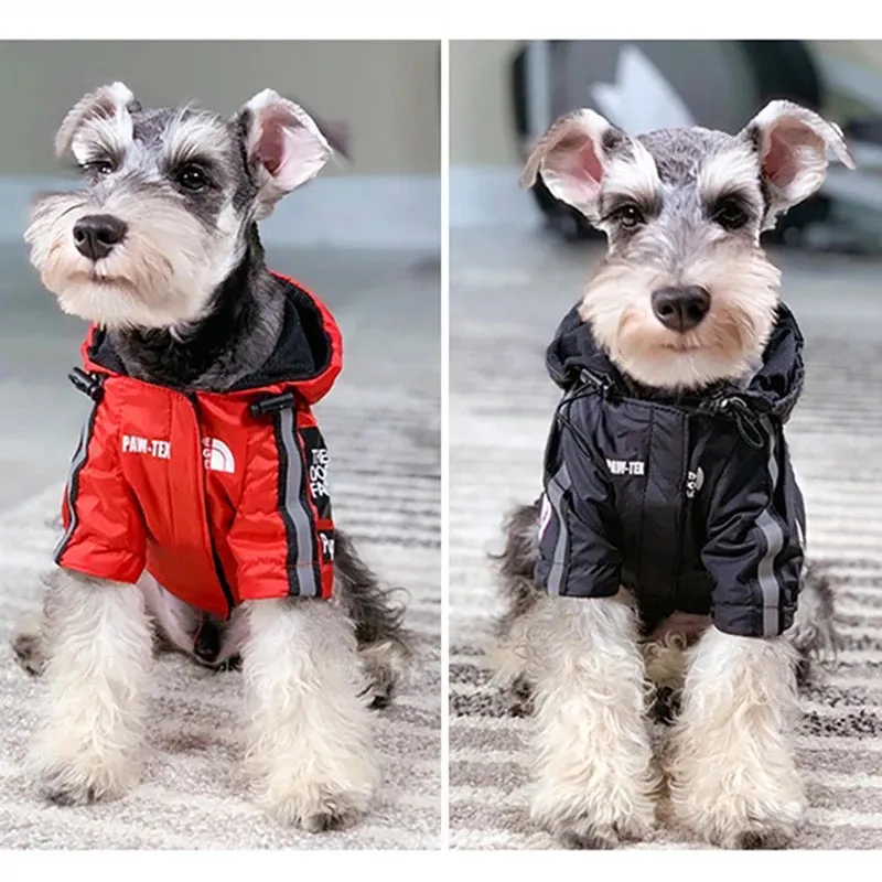 Pet Dog Waterproof Coat | The Dog Face Outdoor Jacket Raincoat with Reflective Strips for Small, Medium, & Large Dogs