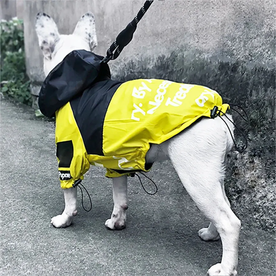 Pet Dog Waterproof Coat | The Dog Face Outdoor Jacket Raincoat with Reflective Strips for Small, Medium, & Large Dogs