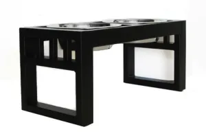 Pets Stop Libro Double Diner Black Large 10"