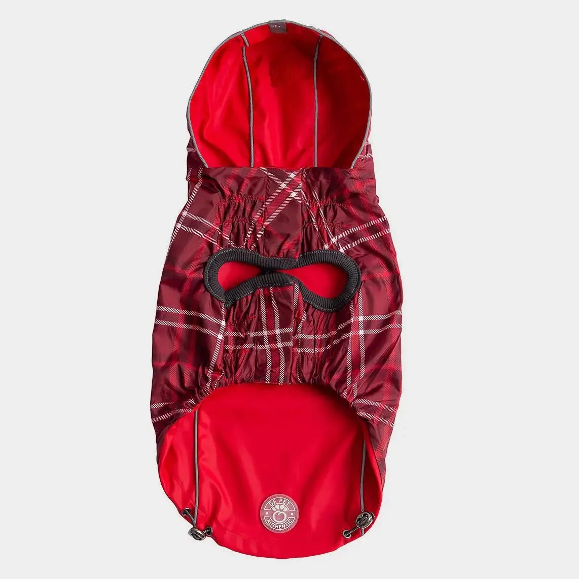 Reversible Dog Raincoat | Red Plaid