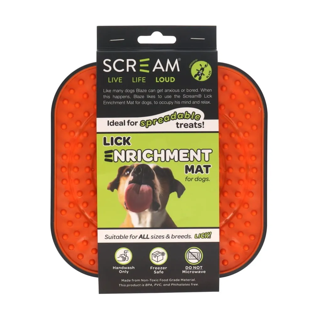 Scream Lick Enrichment Mat for Crates & Cages - Square