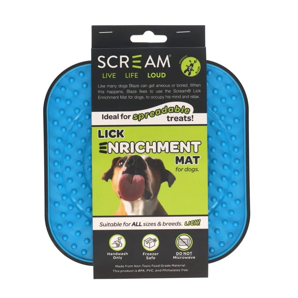 Scream Lick Enrichment Mat for Crates & Cages - Square