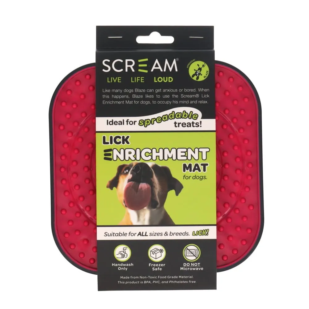 Scream Lick Enrichment Mat for Crates & Cages - Square