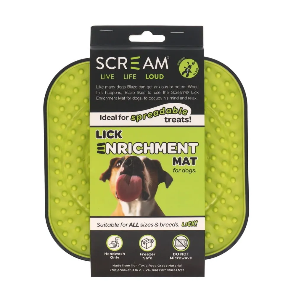 Scream Lick Enrichment Mat for Crates & Cages - Square