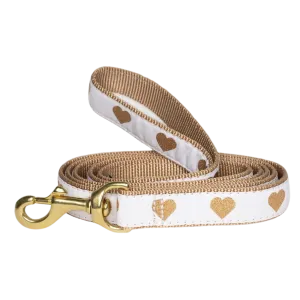 Teacup Leash | Hearts Of Gold White