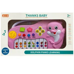 Terra Organ Piano Toy Learning & Education Baby Stories, New Early Education Puzzle Dolphin Magic Music Electronic Toy Musical Instrument | Pink