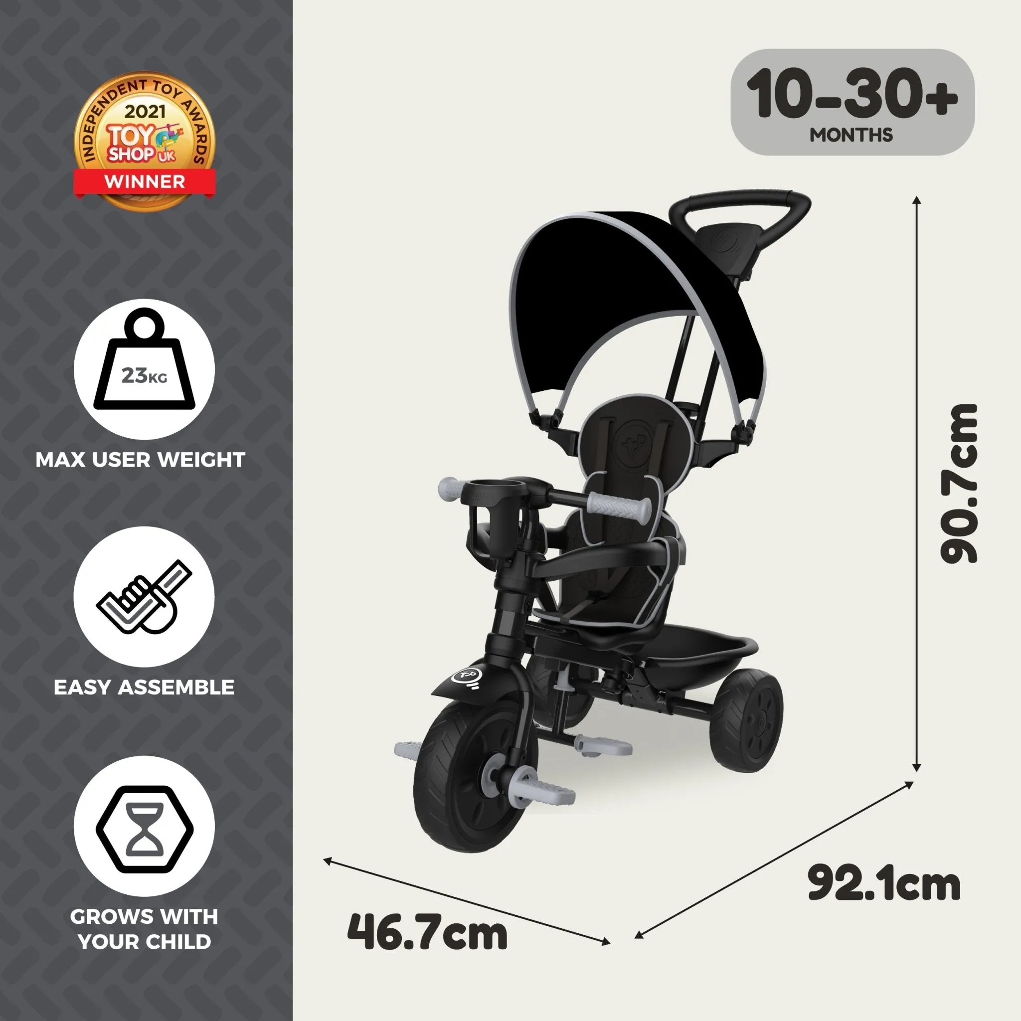 TP Trike 4 in 1  Grey Storm