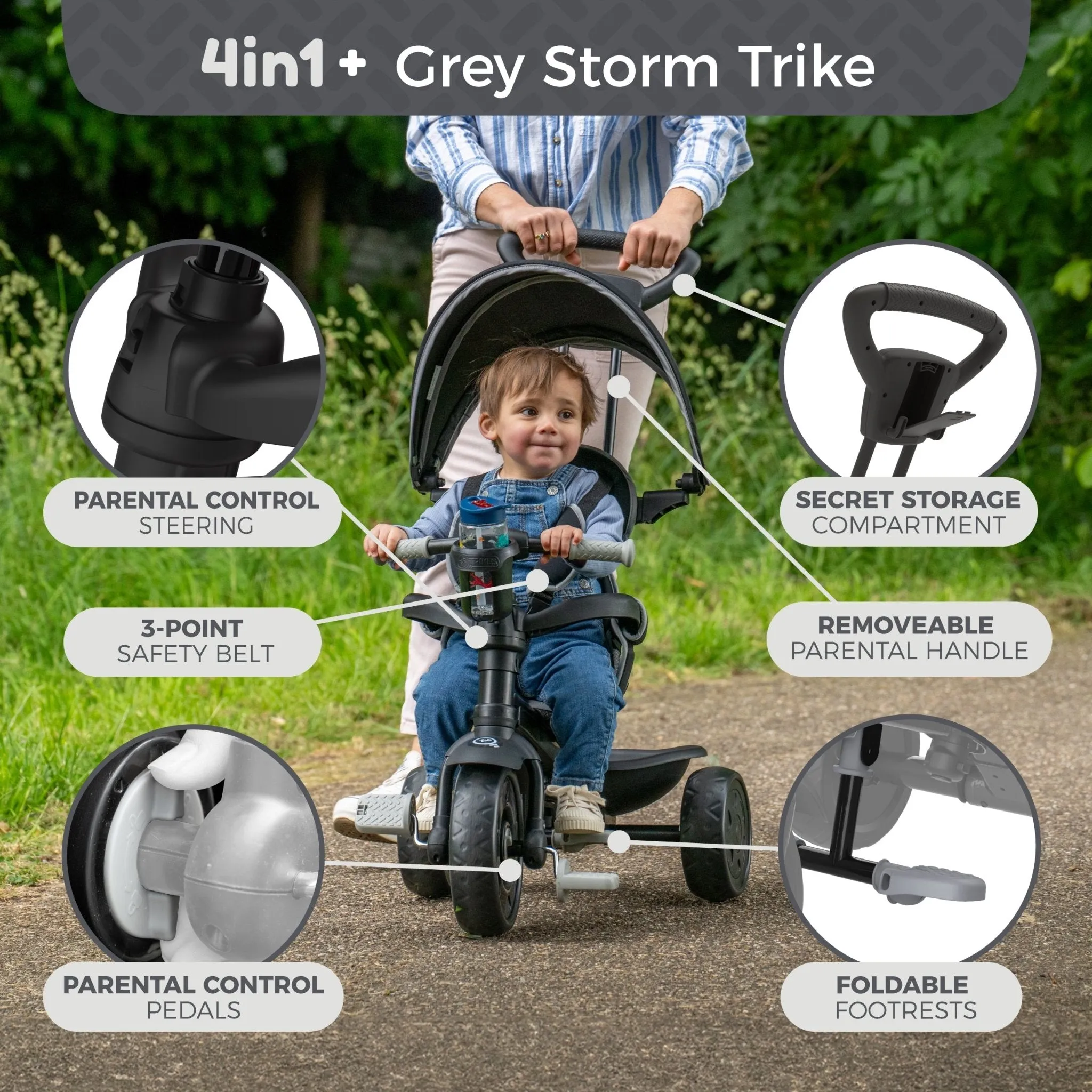 TP Trike 4 in 1  Grey Storm