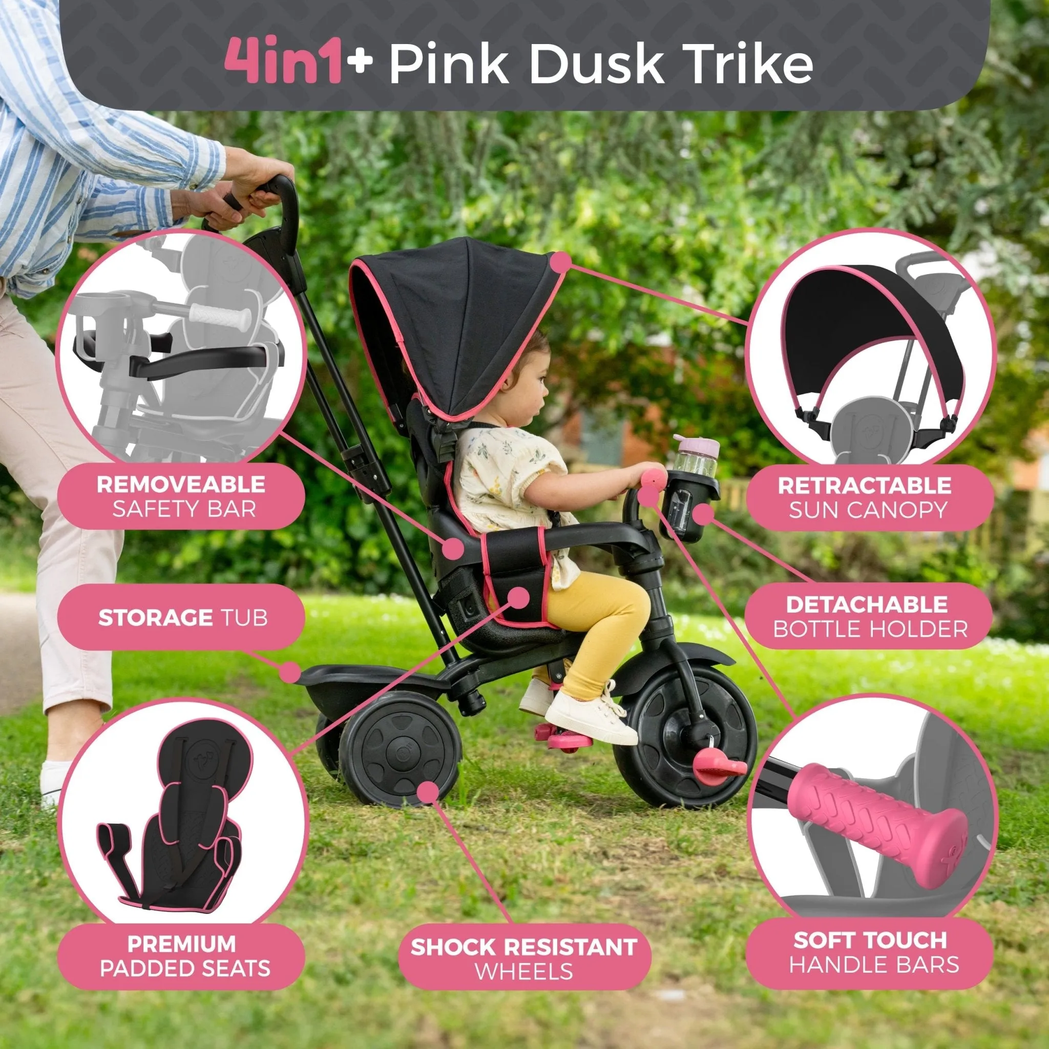 TP Trike 4 in 1  Pink Dusk