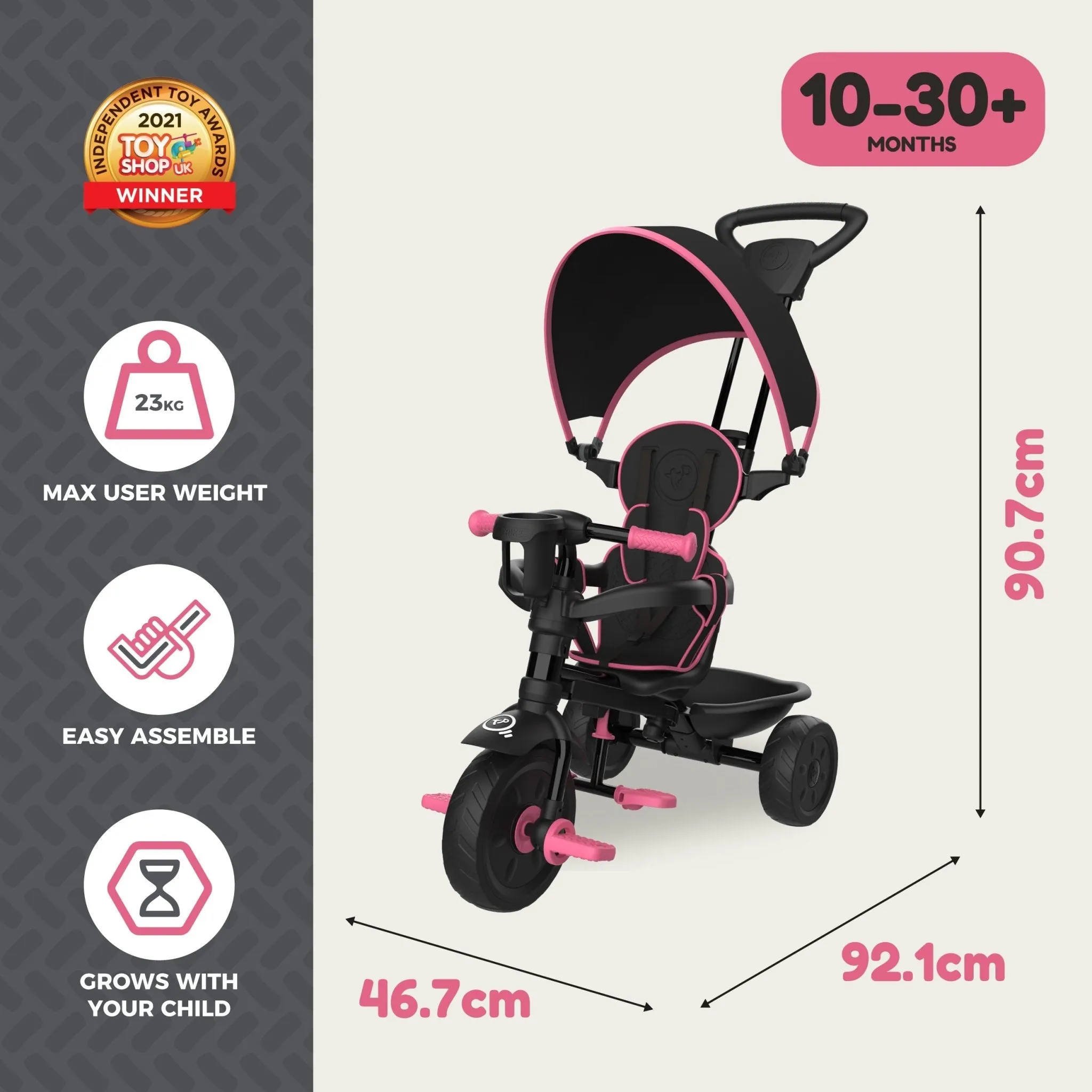 TP Trike 4 in 1  Pink Dusk