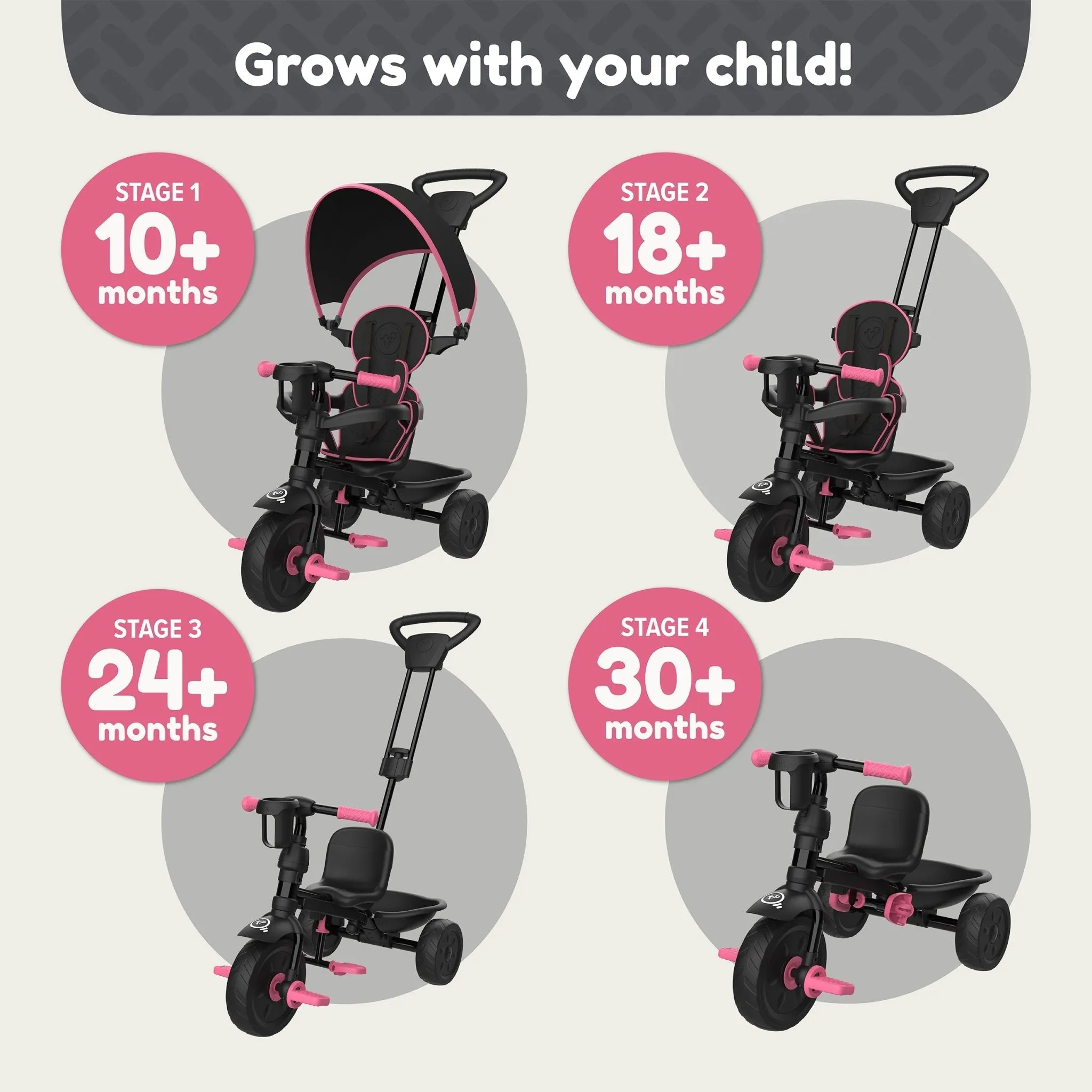 TP Trike 4 in 1  Pink Dusk