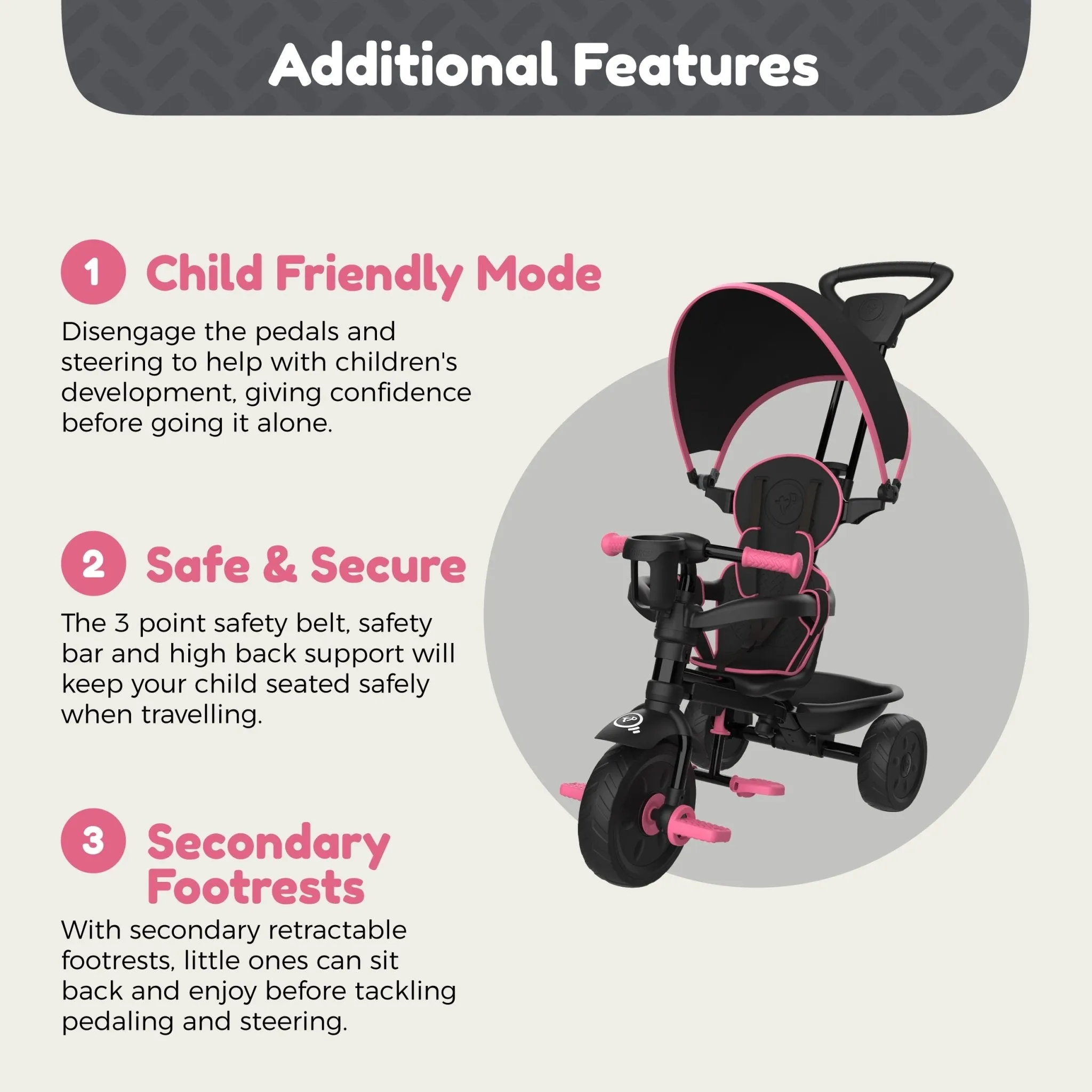 TP Trike 4 in 1  Pink Dusk