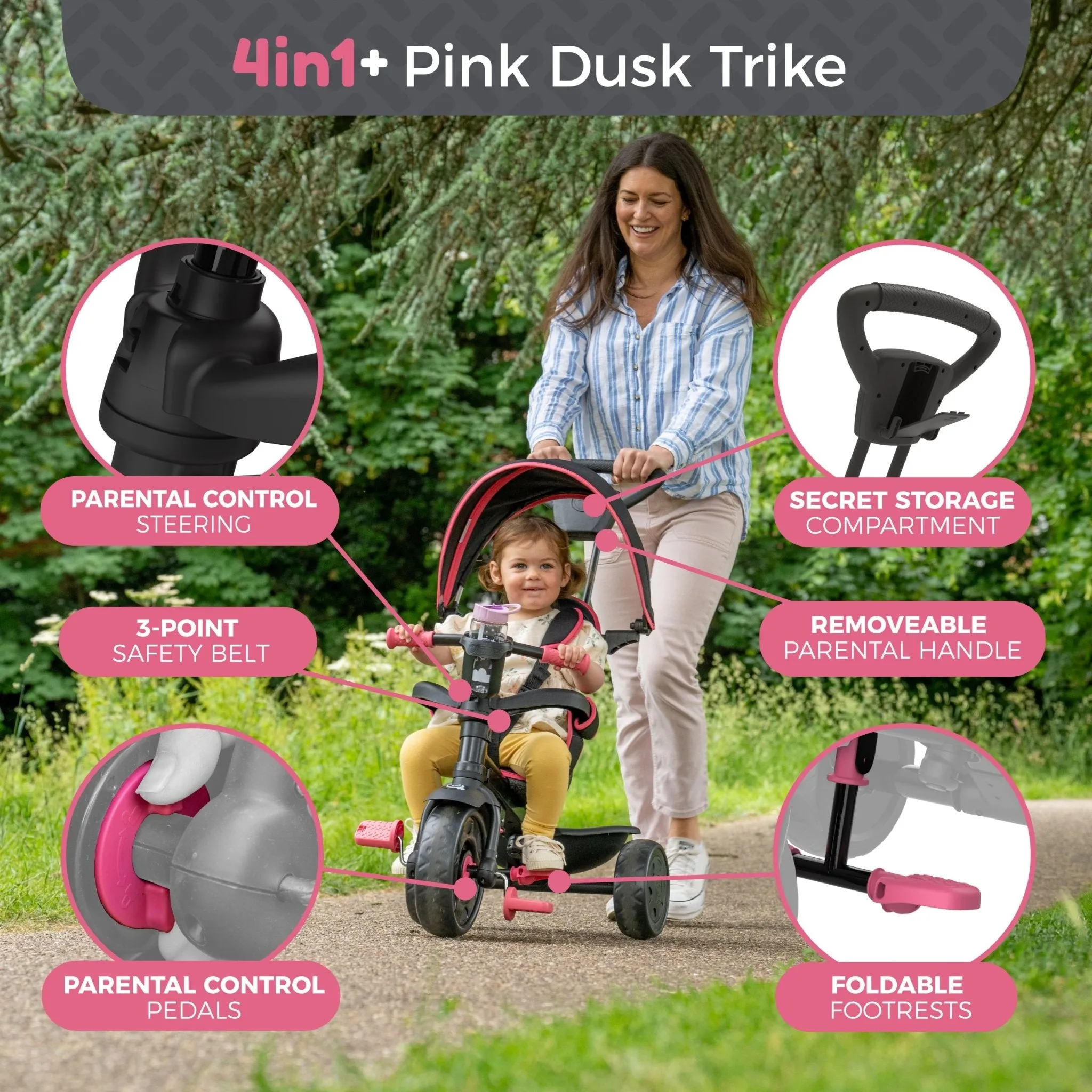TP Trike 4 in 1  Pink Dusk