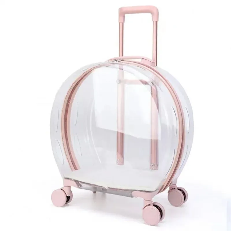 Transparent Pet Trolley Bag