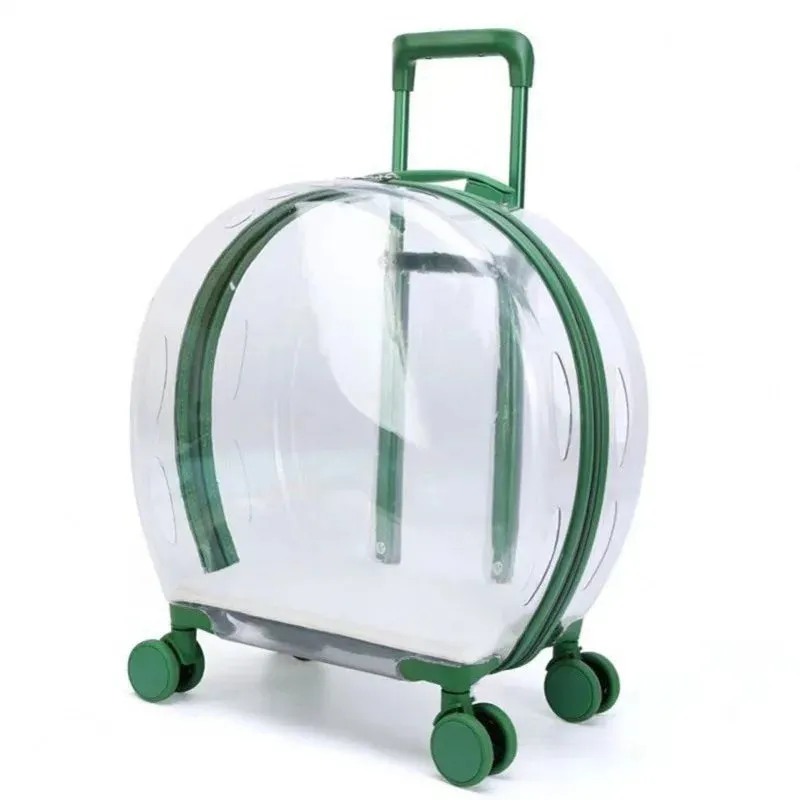 Transparent Pet Trolley Bag