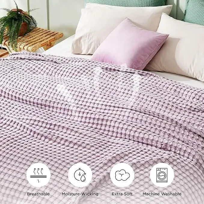 Viscose from Bamboo Waffle Weave Blanket