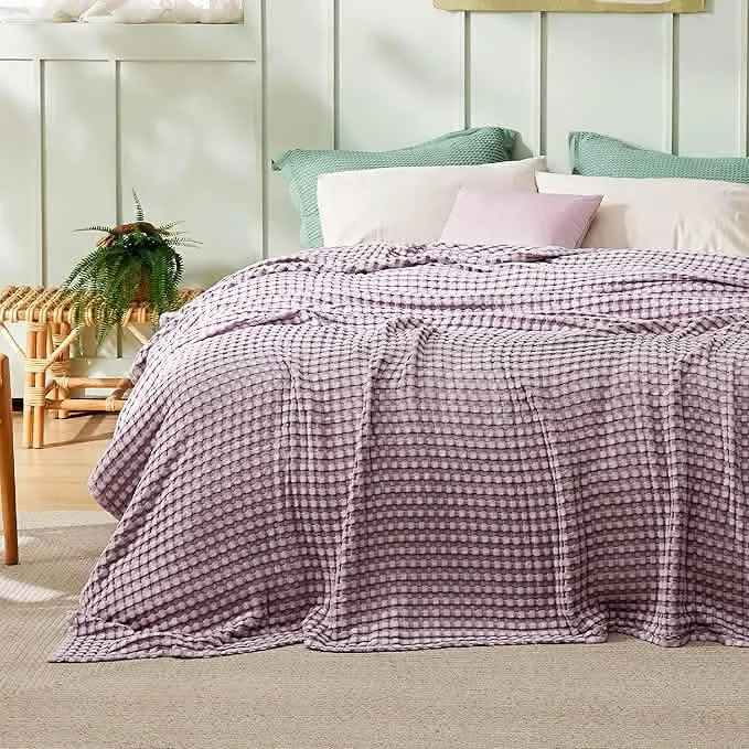 Viscose from Bamboo Waffle Weave Blanket