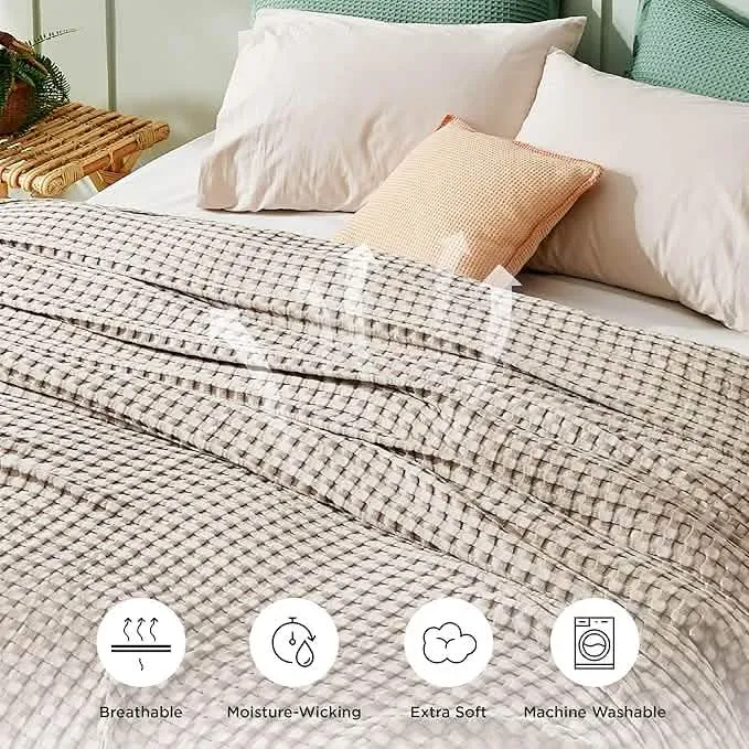 Viscose from Bamboo Waffle Weave Blanket