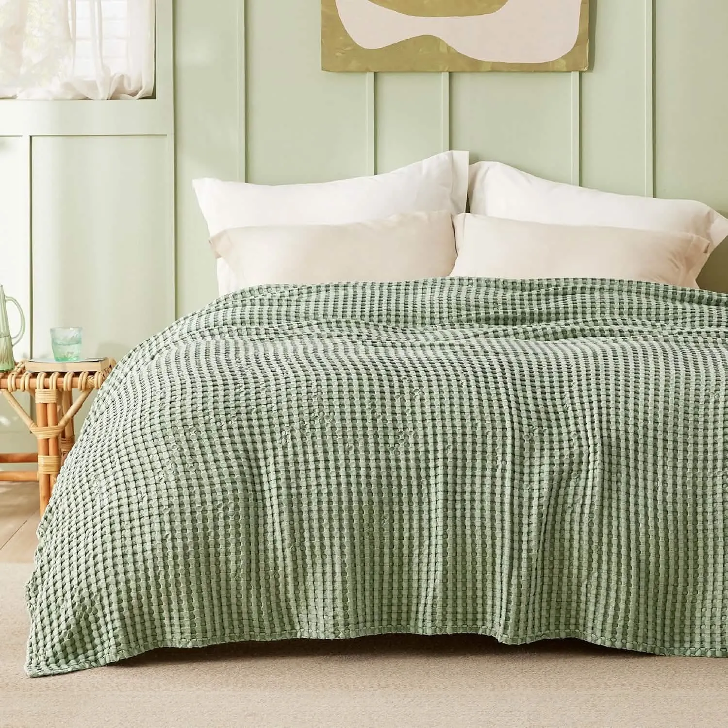 Viscose from Bamboo Waffle Weave Blanket