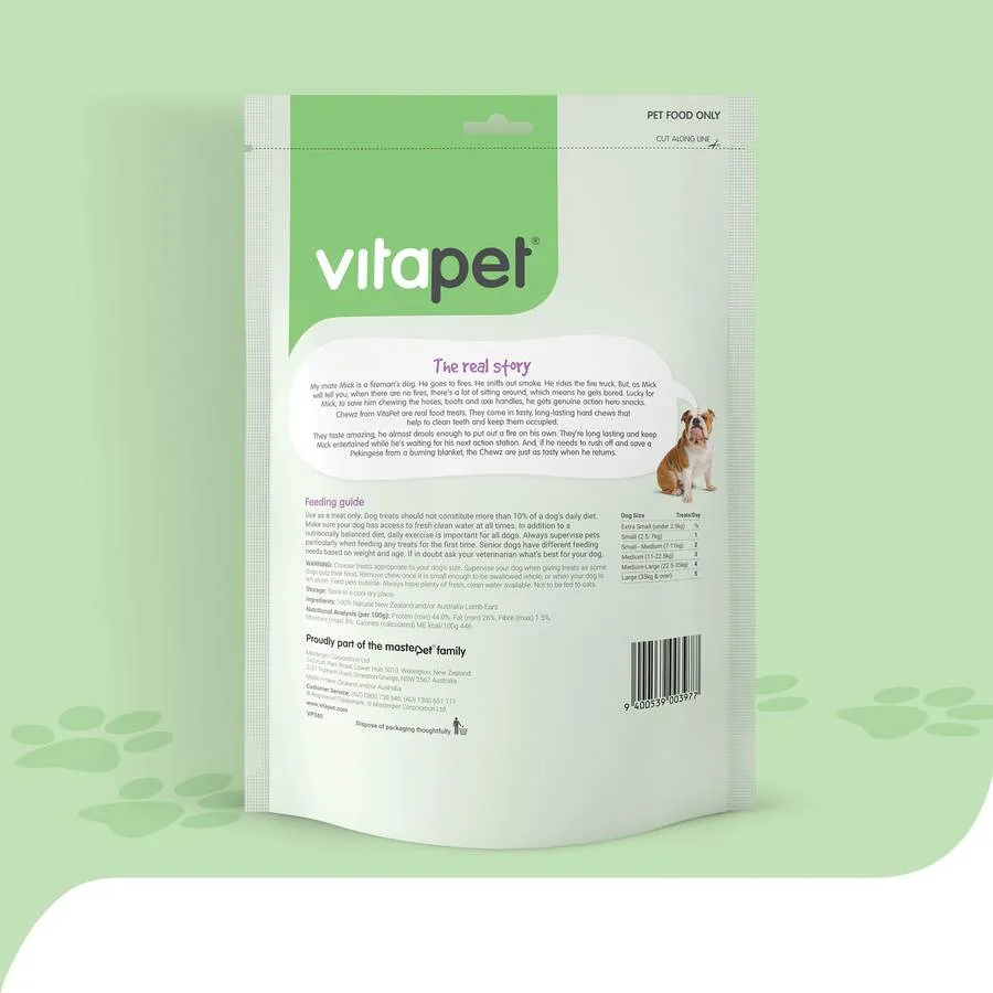 Vitapet Chewz Lamb Ears 200g