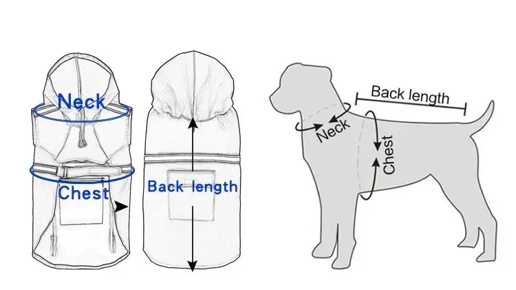 Waterproof Reflective Raincoat for Large Dogs