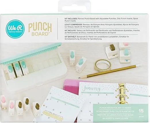 We R Memory Keepers Planner Punch Tools, Multicolor, (660442)